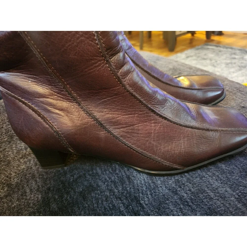 Sioux Ladies German Brown Soft Leather Ankle Boots  Sz 10 US / UK 7.5